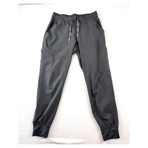 MedCouture Insight Womens Scrub Jogger Pants Size M Black Cargo Stretch Nurse